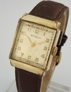 【送料無料】vintage wittnauer longines mens manual wind wrist watch hooded lugs|hokushin