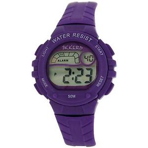 【貨物輸送無料】reflex tikkers childrens digital alarm stop watch purple rubber strap rtk0004 男女兼用腕時計-腕時計