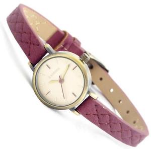 【貨物輸送無料】kahuna ladies red narrow pu strap antique gold case watch  kls0238l 男女兼用腕時計-腕時計