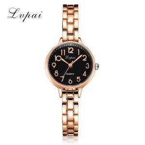 【貨物輸送無料】fashion women watches luxury bracelet quartz wristwatch lvpai watches gold steel 男女兼用腕時計-腕時計
