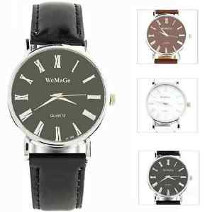【送料無料】womage mens classic roman italian numeral formal quartz watch colour choice