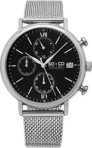 【送料無料】so amp; co york mens 5266m2 silver stainless steel watch｜hokushin