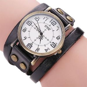 【送料無料】vintage watch fashion cow leather bracelet men women casual wristwatch quartz|hokushin