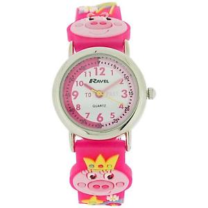 【送料無料】ravel time teacher 3d little miss piggy watch telling time award r151363|hokushin