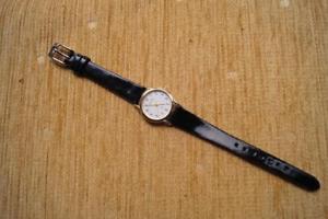 【貨物輸送無料】gold tone ladies accurst watch with  battery and strap 男女兼用腕時計-腕時計