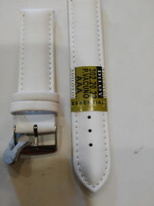 【貨物輸送無料】cinturino  per orologio インチ pelle bianco liscio 18粍 , nuovo 男女兼用腕時計-腕時計