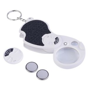 【貨物輸送無料】8x37 20x12粍 eye jewelry magnifier loupe double lens led keychain 腕時計-男女兼用腕時計