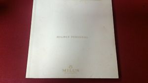 【送料無料】rare catalogue brochure luxe montre milius 2008 highly personal free port｜hokushin