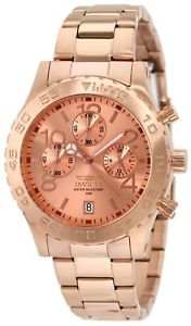 【送料無料】invicta 1271 mens rose gold tone ip stainless steel chrono watch|hokushin