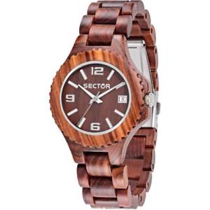 【送料無料】*mistery gift* orologio donna sector nature r3253478014 legno bracciale marrone|hokushin