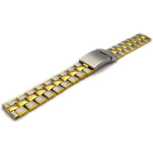 【貨物輸送無料】folding deployment watch bracelet stainless steel mens 2tone 18粍 bl02 男女兼用腕時計-腕時計