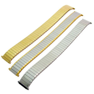 【送料無料】replacement expanding watch bracelet stainless steel 3 colours 15mm 19mm c067｜hokushin