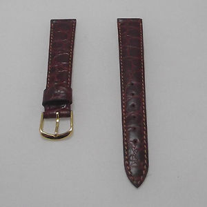 【送料無料】cinturino pelle stampa coccodrillo colore gold ansa 16 fibbia dorata b33|hokushin