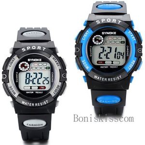 【貨物輸送無料】led light alarm digital luxury sport quartz wrist watch kid women girl men boy 男女兼用腕時計-腕時計