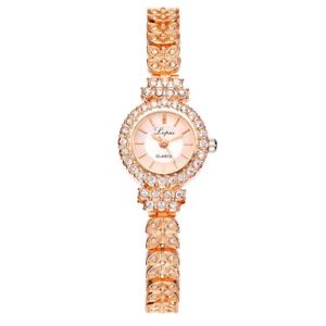 【貨物輸送無料】reloj relogio relojes de oro rosa mujeres rhinestones joyera bling bling 男女兼用腕時計-腕時計