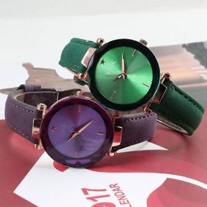 【送料無料】fashion watches simple shiny leather strap ladies casual quartz men wristwatch