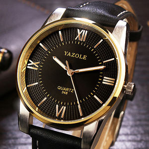 【送料無料】yazole 348 luxury business men wrist watch fashion leather male quartz watch