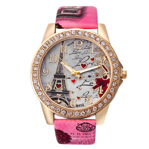 【送料無料】eiffel tower i love paris france quartz wrist watch｜hokushin 11,886円