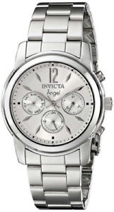 【送料無料】0461 invicta 38mm womens angel chronograph quartz stainless steel watch｜hokushin 19,426円