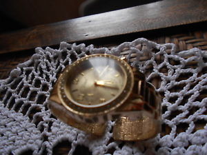 【貨物輸送無料】montre bling disco dore 男女兼用腕時計-腕時計