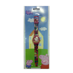 【送料無料】peppa pig orologio da polso analogico multicolore in plastica da bambina｜hokushin
