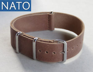 【貨物輸送無料】bracelet montre nato 18粍 cuir vintage vintage watch leather hand made strap 腕時計-男女兼用腕時計