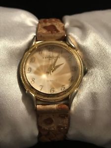 【送料無料】ladies la express brown leather watch｜hokushin 12,056円