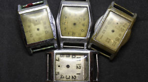 【貨物輸送無料】lot de 4 boitiers montre mcanique ancienne  restaurer  f504 腕時計-男女兼用腕時計