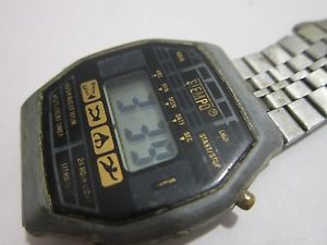 【送料無料】vintage watch digital mens stempo chronograph|hokushin
