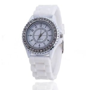【貨物輸送無料】silicone watch women rhinestone watches fashion casual quartz watch 男女兼用腕時計-腕時計