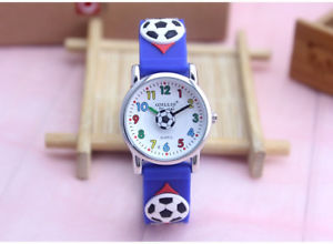 【貨物輸送無料】waterproof kids silicone wristwatches football quartz wristwatch stainless steel 男女兼用腕時計-腕時計