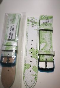【貨物輸送無料】cinturino prima classe alviero martini misura 22粍 verde con strass 腕時計-男女兼用腕時計