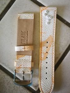 【送料無料】cinturino prima classe alviero martini misura 22mm arancio con strass｜hokushin