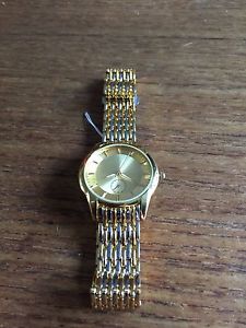 【送料無料】mens gold coloured faye quartz watch w112c