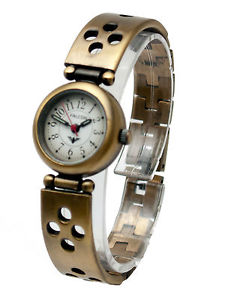 【貨物輸送無料】falconwomens stainless steel antique bronze  metal bracelet analog watch 腕時計-男女兼用腕時計
