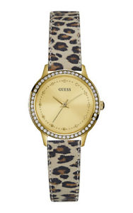 【送料無料】guess damenuhr chelsea w0648l8 analog leder beige,schwarz