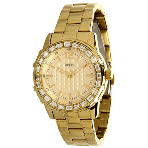 【送料無料】 guess dazzling gold bracelet sport petite swarovski lady watch u0018l2 nwt