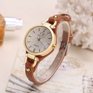【送料無料】women watch thin leather casual gold ladies quartz female bracelet wristwatches|hokushin