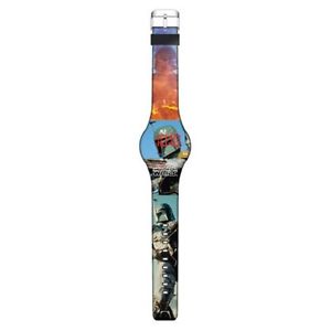 【貨物輸送無料】star wars boba fett led watch icial 男女兼用腕時計-腕時計