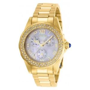 【送料無料】invicta womens angel quartz 100m stainless steel gold tone watch 28438