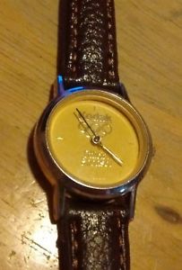 【送料無料】vintage kodak olympic icial sponsor watch, running with batteryleather a|hokushin