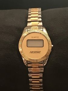 【送料無料】vintage ladies two tone nelsonic digital watch
