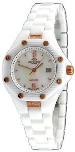 【送料無料】oniss on8200lrg womens swiss movement multifunction white ceramic watch 20,866円