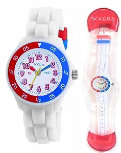 【貨物輸送無料】tikkers childrens time teachers easy read white silicone strap watch  tk0001 腕時計-男女兼用腕時計