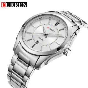 【送料無料】orologio da polso curren 8072 uomo analogico quarzo moderno acciaio data bia lac｜hokushin