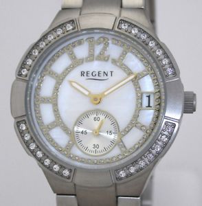 【送料無料】neues angebotwunderschne regent volltitan perlmut damenuhr uvp 148,00 eur antiallergisch｜hokushin