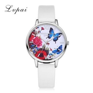 【貨物輸送無料】women watch silver butterfly luxury rose gold round fashion popular wristwatch 男女兼用腕時計-腕時計