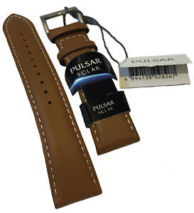 【送料無料】px5059x1 pulsar genuine replacement tan leather strap 22mm|hokushin