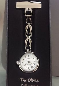 【送料無料】ladies genuine olivia collection nurses fob watch white toc06|hokushin