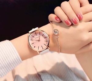 【送料無料】ulzzang women watches luxury leather casual fashion 2017 dress quartz wristwatch